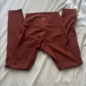 Nwot terra-cotta lululemon leggings mid length
